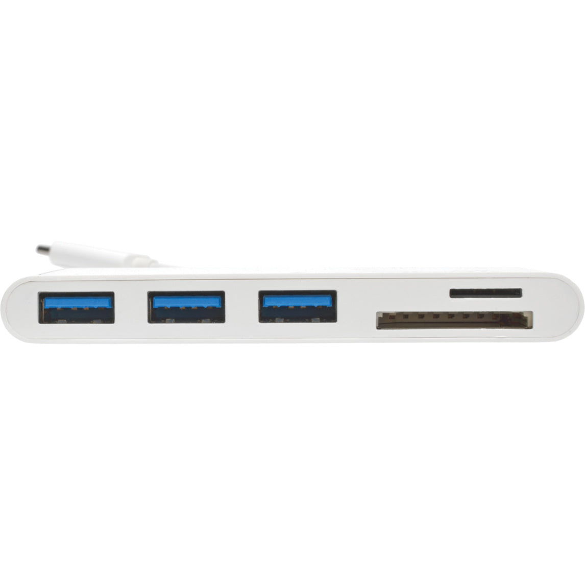 Tripp Lite 3-Port USB-C Hub with Card Reader USB-C to 3x USB-A Ports and SD Reader USB 3.0 White