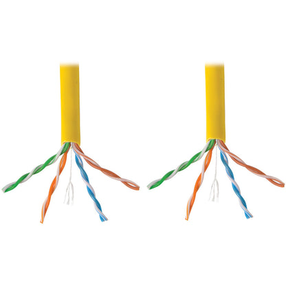 Tripp Lite Cat6 Gigabit Solid Core UTP PVC Bulk Ethernet Cable Yellow 1000 ft. (304.8 m) TAA