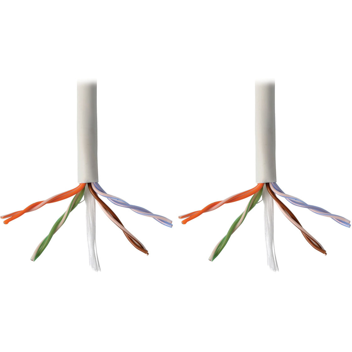 Tripp Lite Cat5e 350 MHz Solid Core Plenum-Rated (UTP) PVC Bulk Ethernet Cable White 1000 ft. (304.8 m)