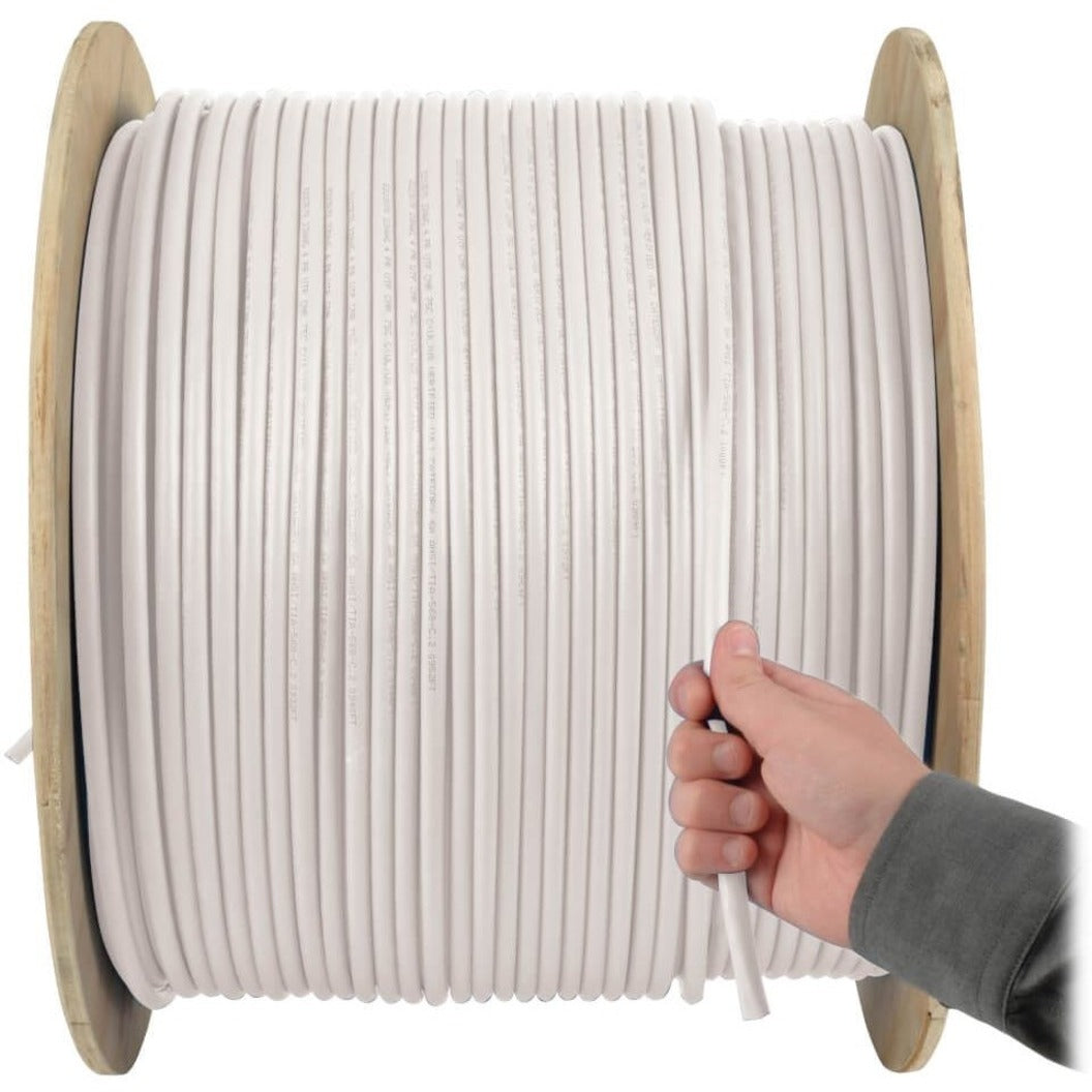 Tripp Lite Cat5e 350 MHz Solid Core Plenum-Rated (UTP) PVC Bulk Ethernet Cable White 1000 ft. (304.8 m)