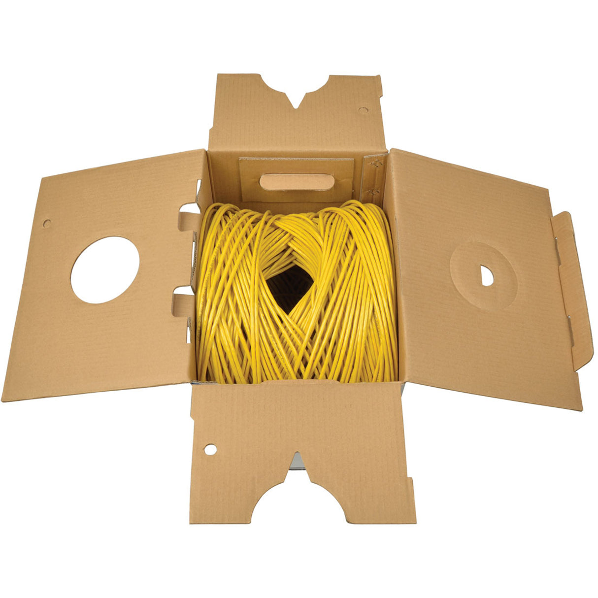 Tripp Lite Cat5e 350 MHz Solid Core (UTP) PVC Bulk Ethernet Cable Yellow 1000 ft. (304.8 m) TAA