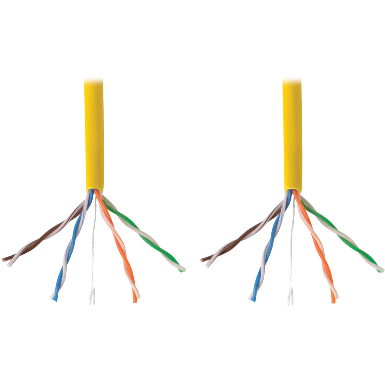 Tripp Lite Cat5e 350 MHz Solid Core (UTP) PVC Bulk Ethernet Cable Yellow 1000 ft. (304.8 m) TAA