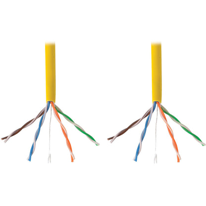 Tripp Lite Cat5e 350 MHz Solid Core (UTP) PVC Bulk Ethernet Cable Yellow 1000 ft. (304.8 m) TAA