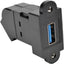 Tripp Lite USB 3.0 Keystone Panel Mount Coupler Angled F/F All in One Black