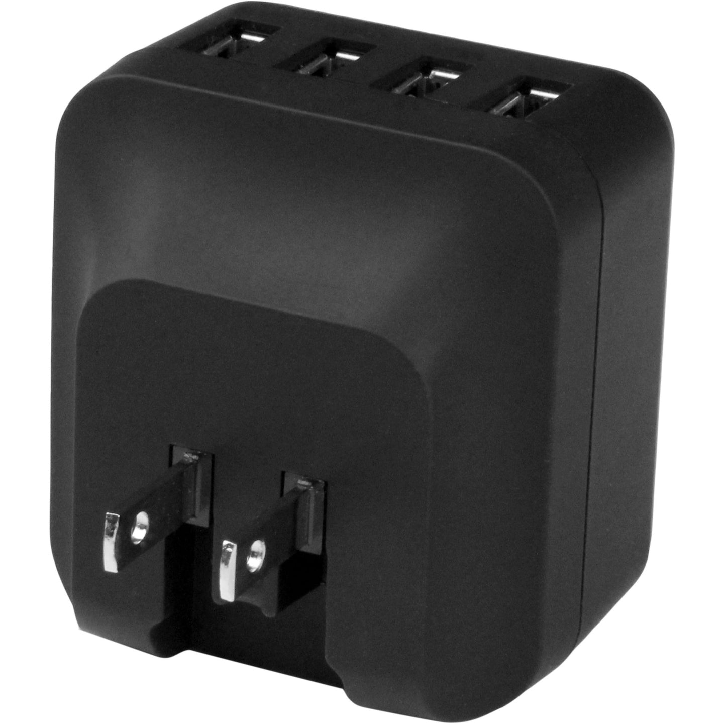 StarTech.com Travel USB Wall Charger &acirc;&euro;" 4 Port &acirc;&euro;" Black &acirc;&euro;" Universal Travel Adapter &acirc;&euro;" International Power Adapter &acirc;&euro;" USB Charger