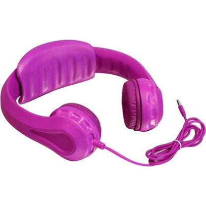 Aluratek Volume Limiting Wired Foam Headphones For Children (Pink)
