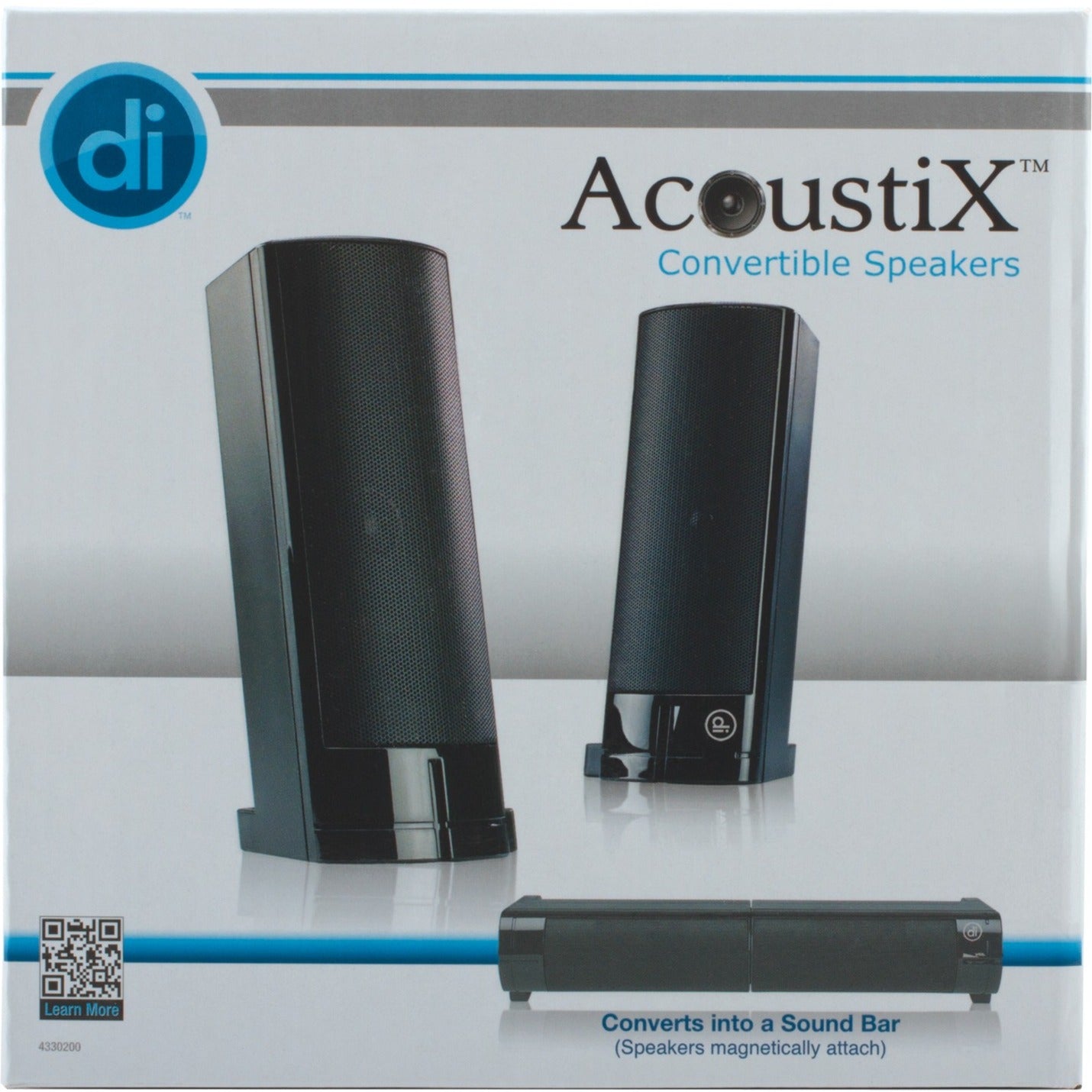 Digital Innovations AcoustiX 4330200 2.0 Sound Bar Speaker - 3 W RMS - Black