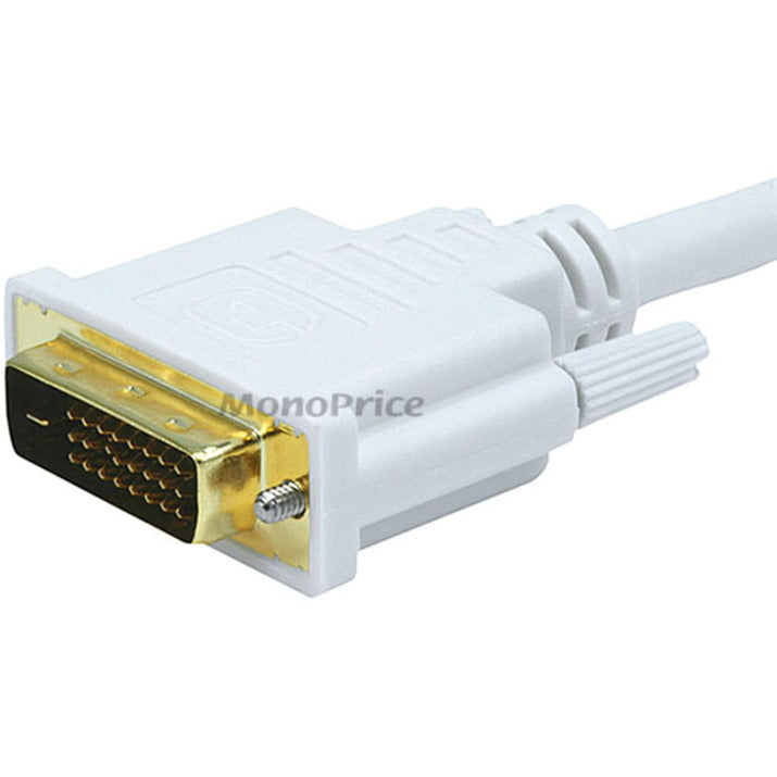 Monoprice 6ft 28AWG DisplayPort to DVI Cable - White