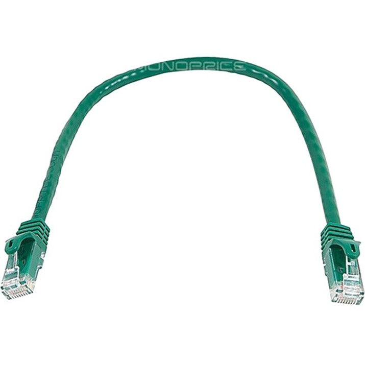 Monoprice FLEXboot Series Cat6 24AWG UTP Ethernet Network Patch Cable 1ft Green