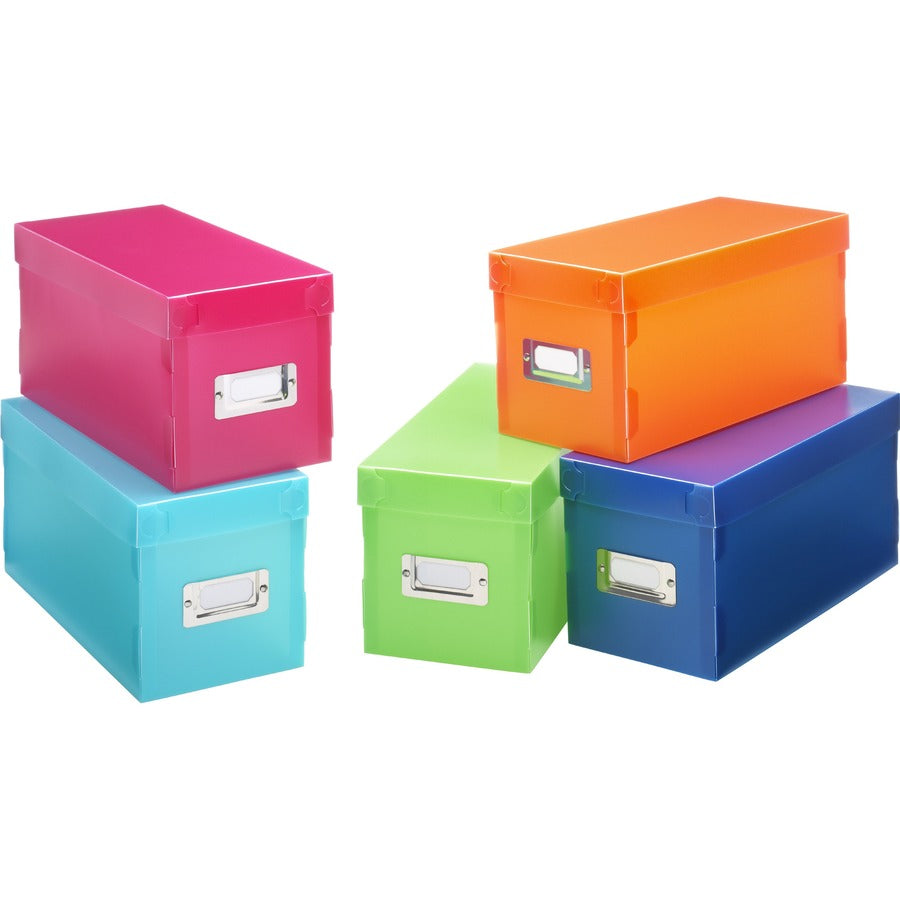 Whitmor Plastic CD Boxes Set of 5 Assorted Colors