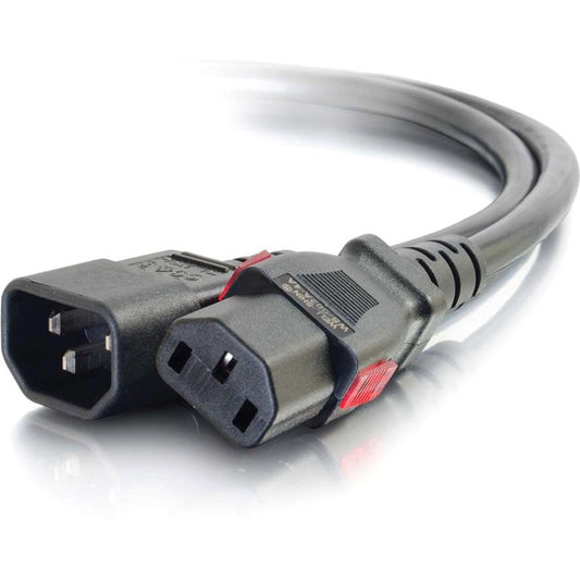 C2G 6ft Locking C14 to C13 10A 250V Power Cord Black