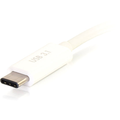 C2G USB C to VGA Video Adapter w/ Power Delivery - USB Type C to VGA White