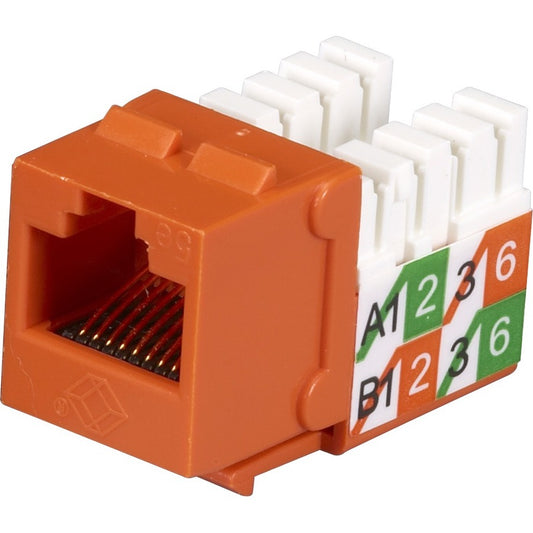 Black Box GigaBase2 CAT5e Jack Universal Wiring Orange Single-Pack