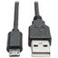 Tripp Lite 6ft USB 2.0 Hi-Speed A to Micro-B-USB Cable Coiled M/M 6'