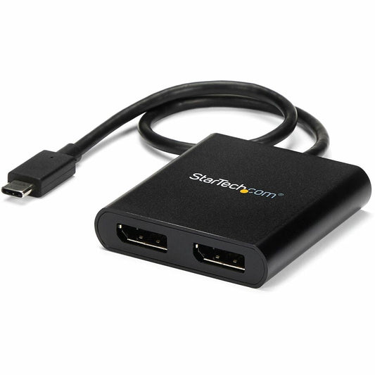 StarTech.com USB-C to Dual DisplayPort 1.2 Adapter USB Type-C Multi-Monitor MST Hub Dual 4K 30Hz DP Display Extender/Splitter Windows