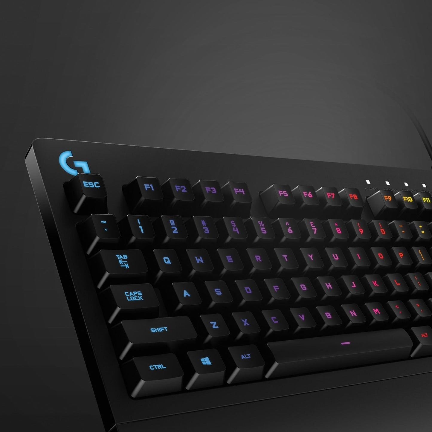 Logitech G213 Prodigy Gaming Keyboard - Wired RGB Backlit Keyboard with Mech-dome Keys Palm Rest Adjustable Feet Media Controls USB Compatible with Windows