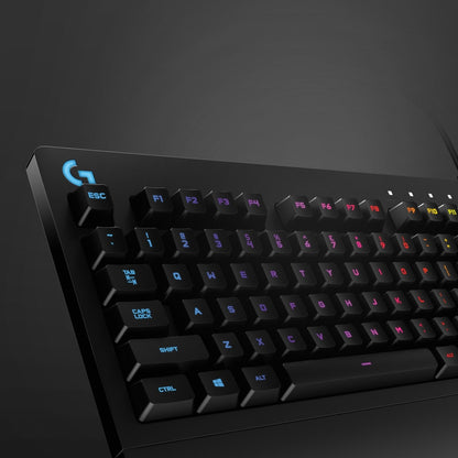 Logitech G213 Prodigy Gaming Keyboard - Wired RGB Backlit Keyboard with Mech-dome Keys Palm Rest Adjustable Feet Media Controls USB Compatible with Windows