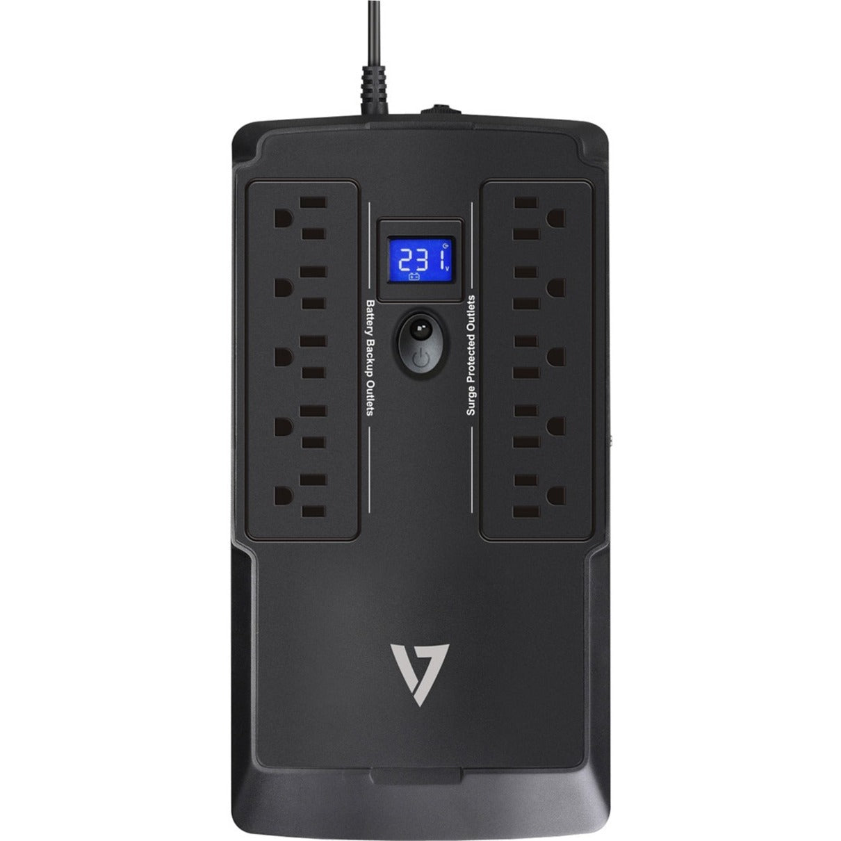 V7 UPS 750VA Desktop with 10 Outlets Touch LCD (UPS1DT750-1N)