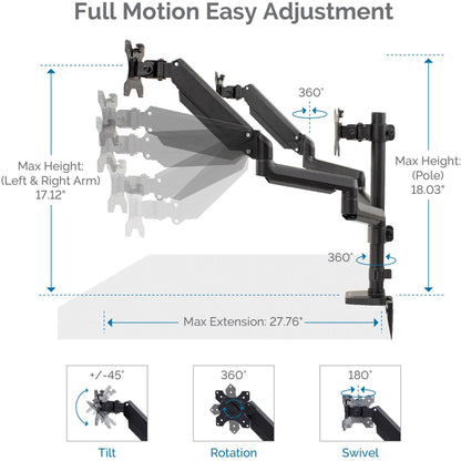 Fellowes Platinum Series Triple Monitor Arm
