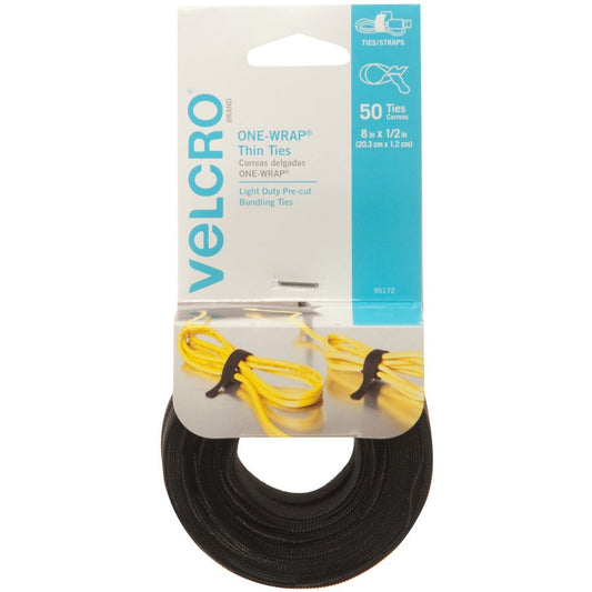 VELCRO&reg; One Wrap Light-duty Thin Bundling Ties