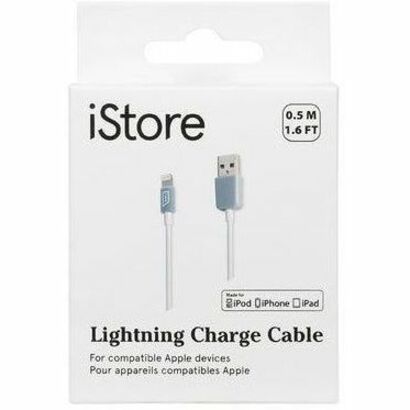 iStore Lightning Charge 1.8ft (0.5m) Cable (White)