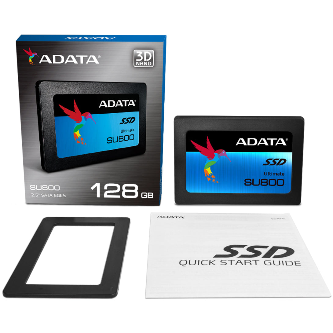 Adata Ultimate SU800 ASU800SS-128GT-C 128 GB Solid State Drive - 2.5" Internal - SATA (SATA/600) - Black