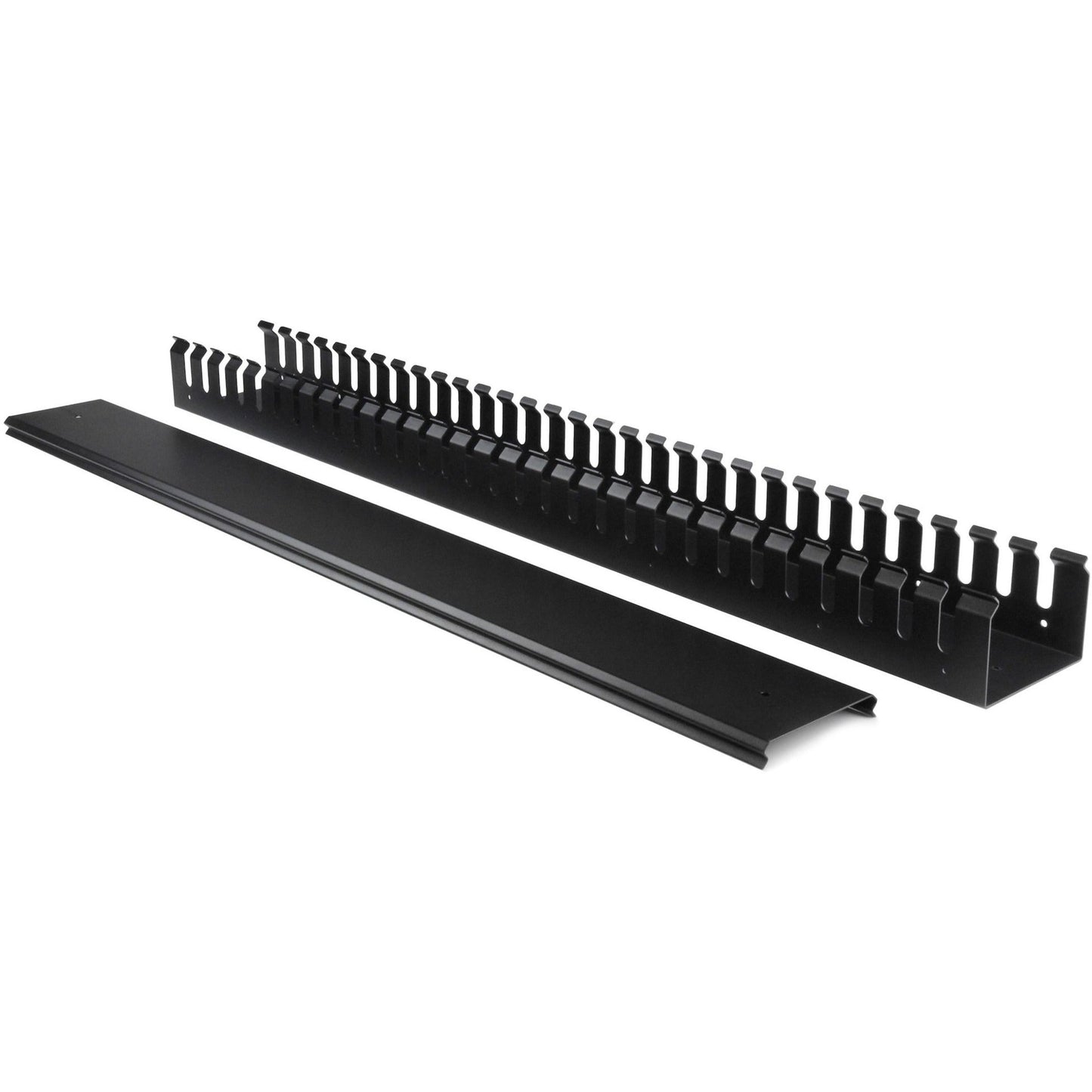 StarTech.com Vertical Cable Organizer with Finger Ducts - Vertical Cable Management Panel - Rack-Mount Cable Raceway - 20U - 3 ft.