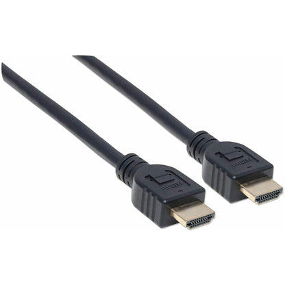 Manhattan In-wall CL3 High Speed HDMI Male to Male Cable with Ethernet Black 3 ft