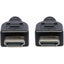 Manhattan In-wall CL3 High Speed HDMI Male to Male Cable with Ethernet Black 3 ft