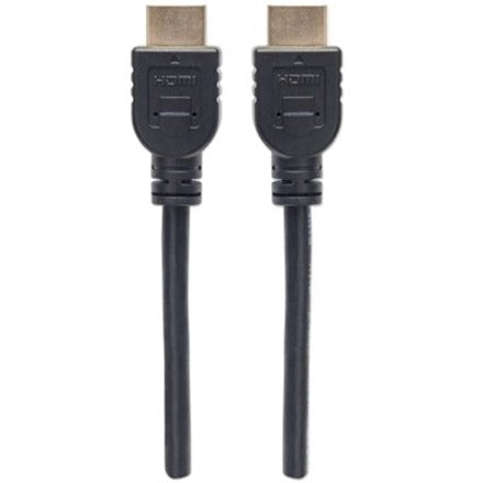 Manhattan HDMI Cable with Ethernet (CL3 rated suitable for In-Wall use) 4K@60Hz (Premium High Speed) 3m Male to Male Black Ultra HD 4k x 2k In-Wall rated Fully Shielded Gold Plated Contacts Lifetime Warranty Polybag