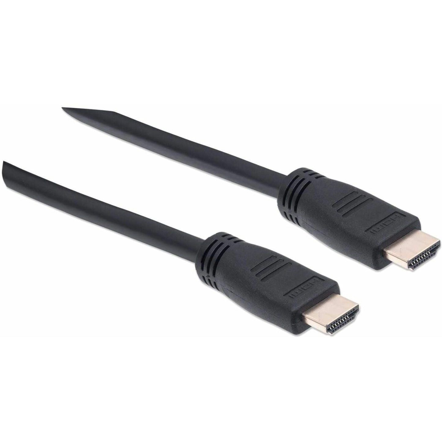 Manhattan HDMI Cable with Ethernet (CL3 rated suitable for In-Wall use) 4K@60Hz (Premium High Speed) 8m Male to Male Black Ultra HD 4k x 2k In-Wall rated Fully Shielded Gold Plated Contacts Lifetime Warranty Polybag