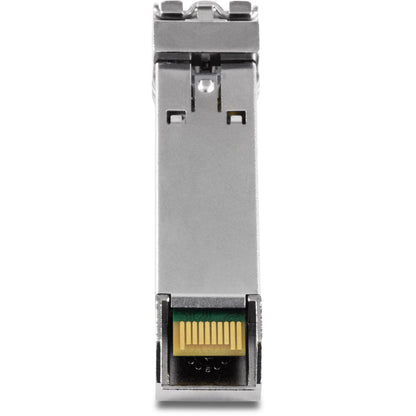 TRENDnet SFP to RJ45 100Base-FX Single-Mode LC Module; TE100-MGBS20; Up to 20 km (12.4 Miles); Standard SFP Compatible; Up to 155Mbps Speeds; Duplex-LC Fiber Compatible; 1310nm; Lifetime Protection