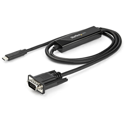 StarTech.com 3ft/1m USB C to VGA Cable - 1920x1200/1080p USB Type C DP Alt Mode to VGA Video Monitor Adapter Cable -Works w/ Thunderbolt 3