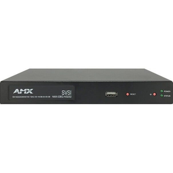 AMX H.264 Compressed Video over IP Decoder PoE SFP HDMI USB for Record