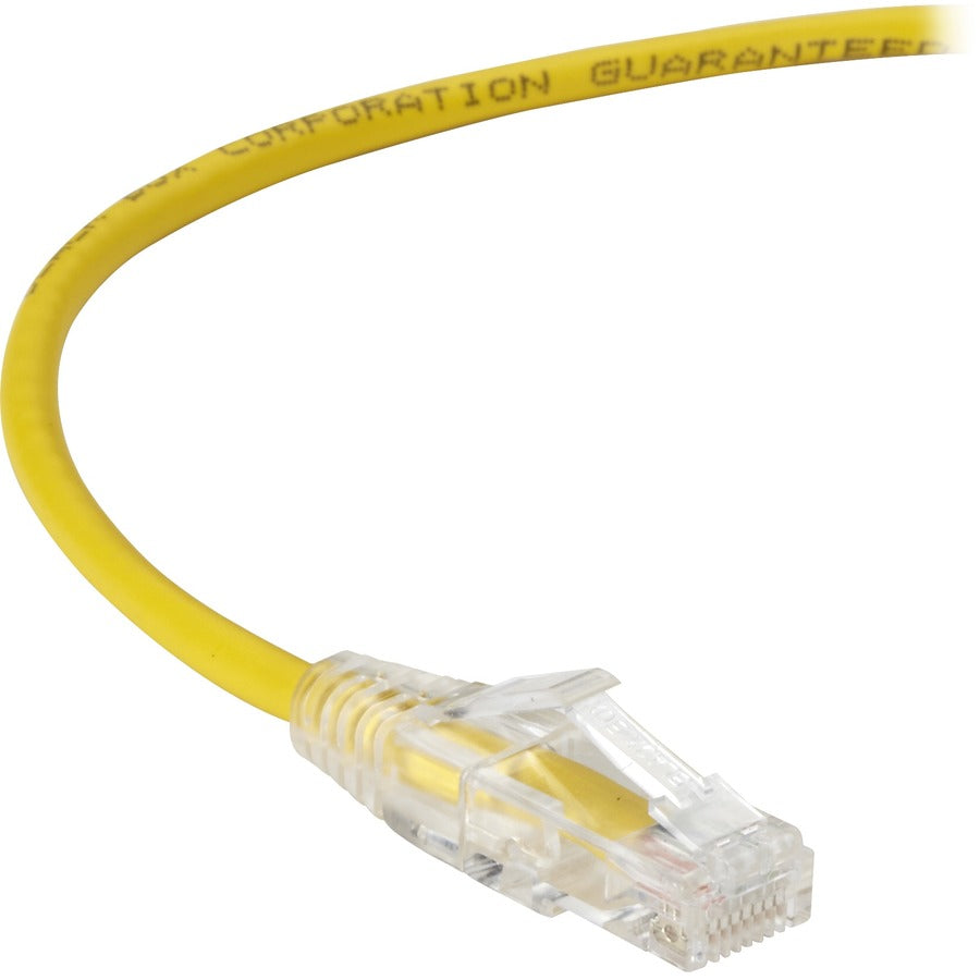 1FT YELLOW CAT6A SLIM 28AWG PAT