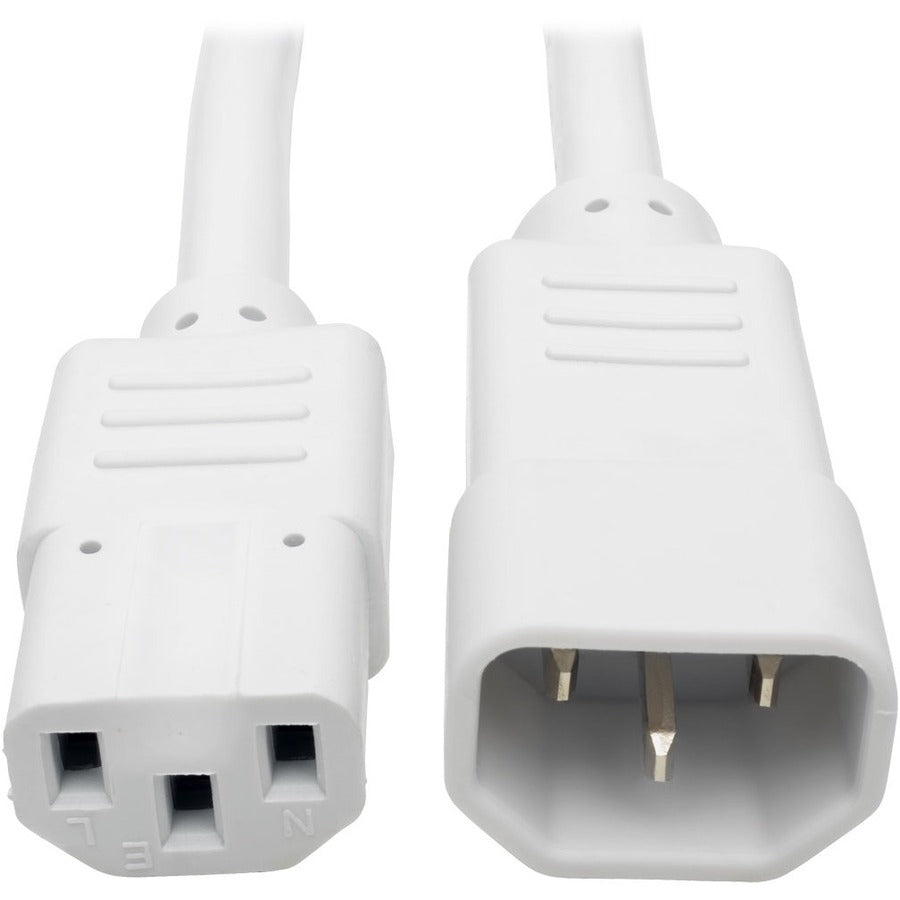 Tripp Lite PDU Power Cord C13 to C14 10A 250V 18 AWG 2 ft. (0.61 m) White