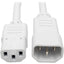 Tripp Lite Heavy-Duty PDU Power Cord C13 to C14 15A 250V 14 AWG 6 ft. (1.83 m) White