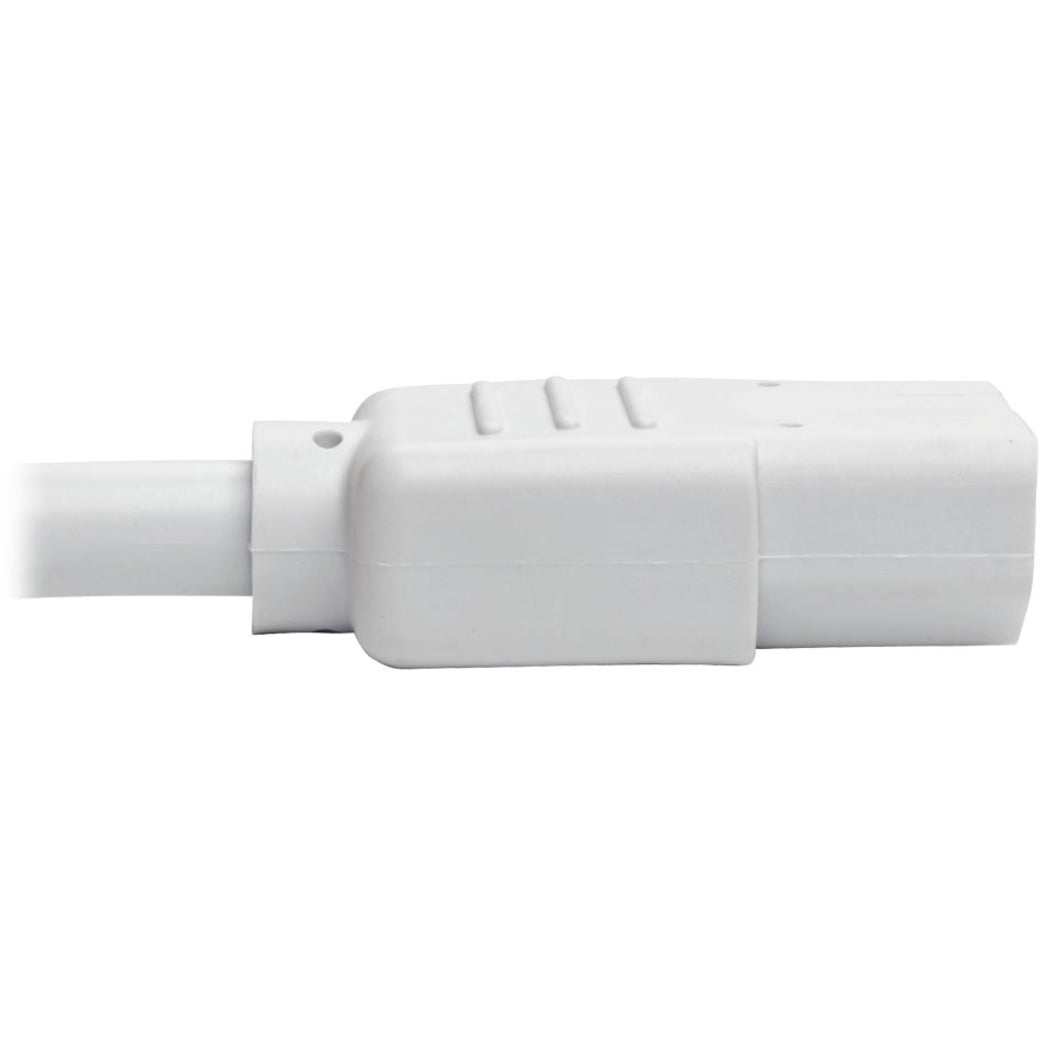 Tripp Lite Heavy-Duty PDU Power Cord C13 to C14 15A 250V 14 AWG 6 ft. (1.83 m) White