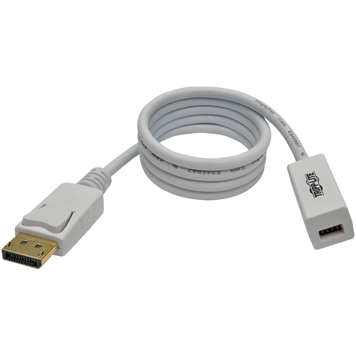 Tripp Lite DisplayPort to Mini DisplayPort Adapter Cable (M/F) 4K 60 Hz 3 ft. (0.9 m)