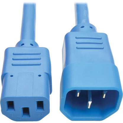 Tripp Lite PDU Power Cord C13 to C14 10A 250V 18 AWG 6 ft. (1.83 m) Blue