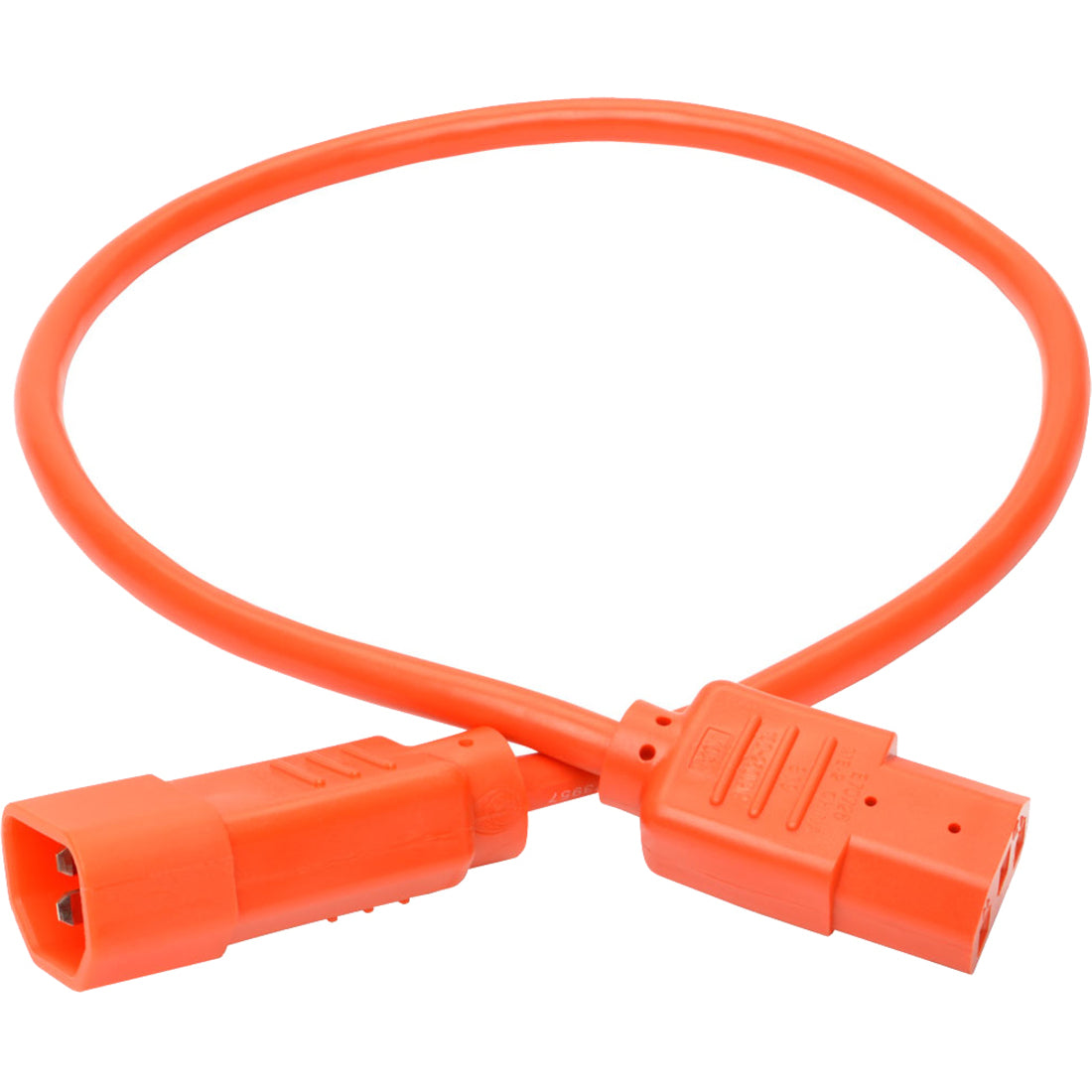 Tripp Lite PDU Power Cord C13 to C14 10A 250V 18 AWG 2 ft. (0.61 m) Orange