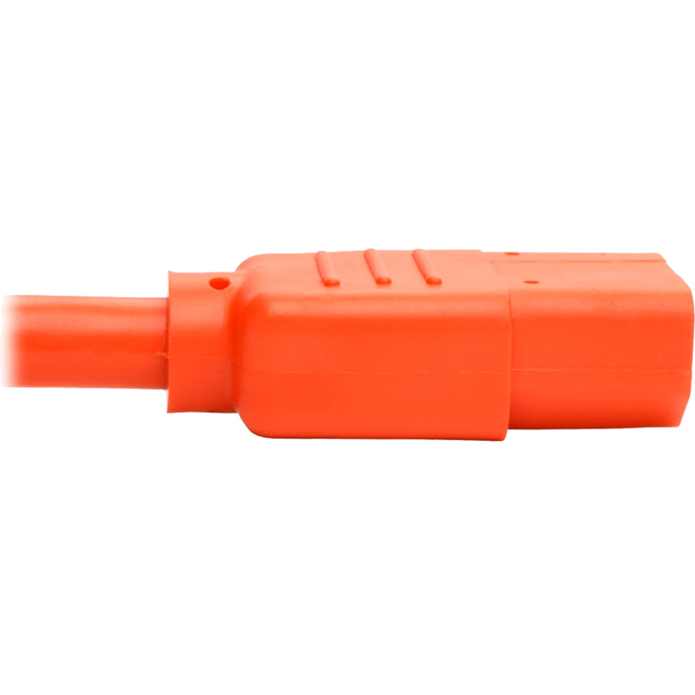 Tripp Lite PDU Power Cord C13 to C14 10A 250V 18 AWG 2 ft. (0.61 m) Orange