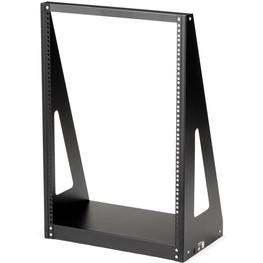 StarTech.com 2-Post 16U Heavy-Duty Desktop Server Rack Small Open Frame 19in Network Rack for Home/Office IT Equipment TAA Compliant
