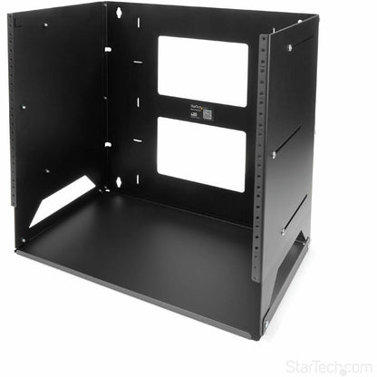 StarTech.com 2-Post 8U Open Frame Wall Mount Network Rack with Built-in Shelf and Adjustable Depth Computer Rack for IT Equipment TAA~