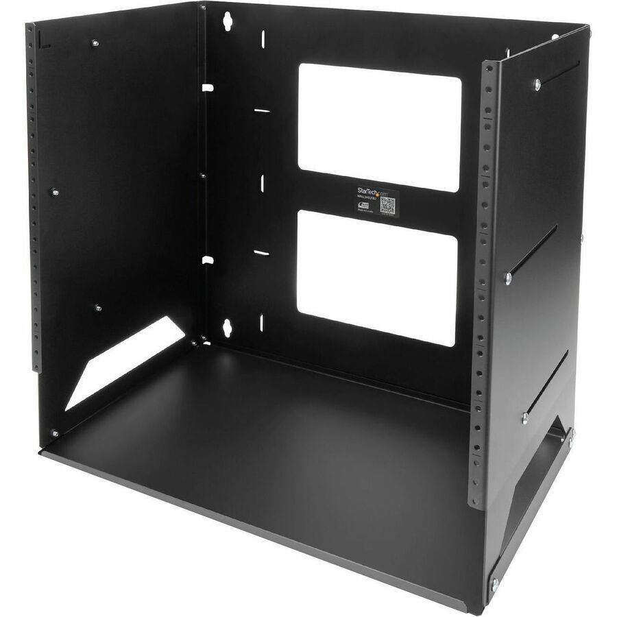 StarTech.com 2-Post 8U Open Frame Wall Mount Network Rack with Built-in Shelf and Adjustable Depth Computer Rack for IT Equipment TAA~