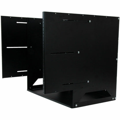 StarTech.com 2-Post 8U Open Frame Wall Mount Network Rack with Built-in Shelf and Adjustable Depth Computer Rack for IT Equipment TAA~
