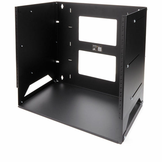 StarTech.com 2-Post 8U Open Frame Wall Mount Network Rack with Built-in Shelf and Adjustable Depth Computer Rack for IT Equipment TAA~