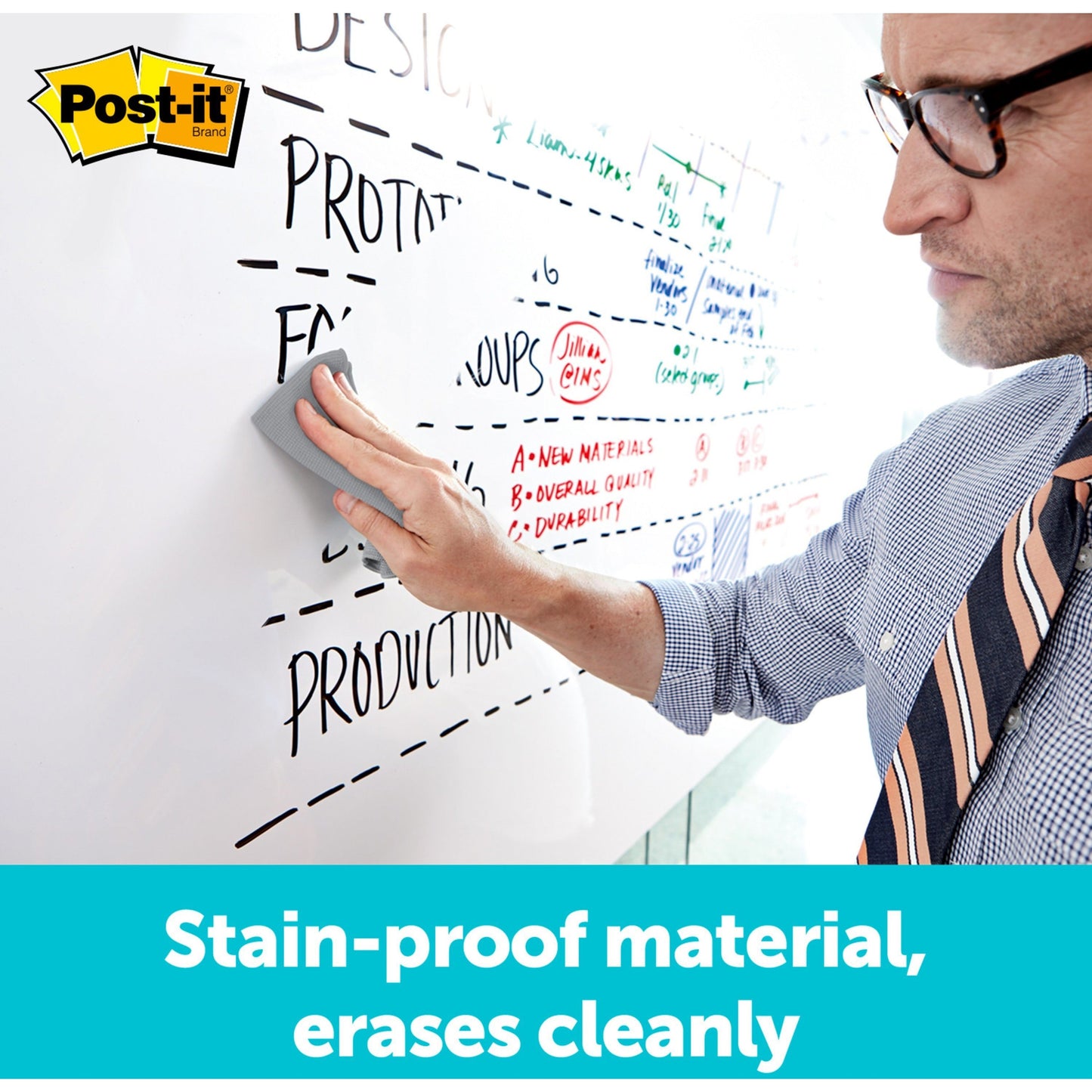 Post-it&reg; Super Sticky Dry-Erase Surface