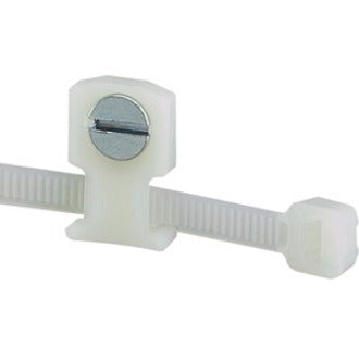 Panduit Low Profile Cable Tie Mount #2 Screw Natural Bulk Package.