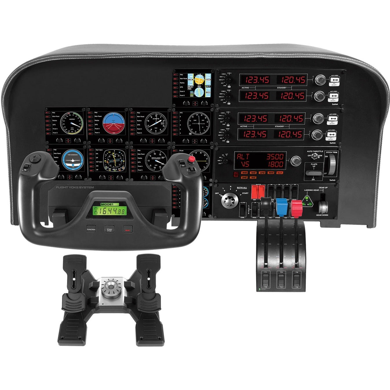 Saitek Flight Rudder Pedals Professional Simulation Rudder Pedals with Toe Brake